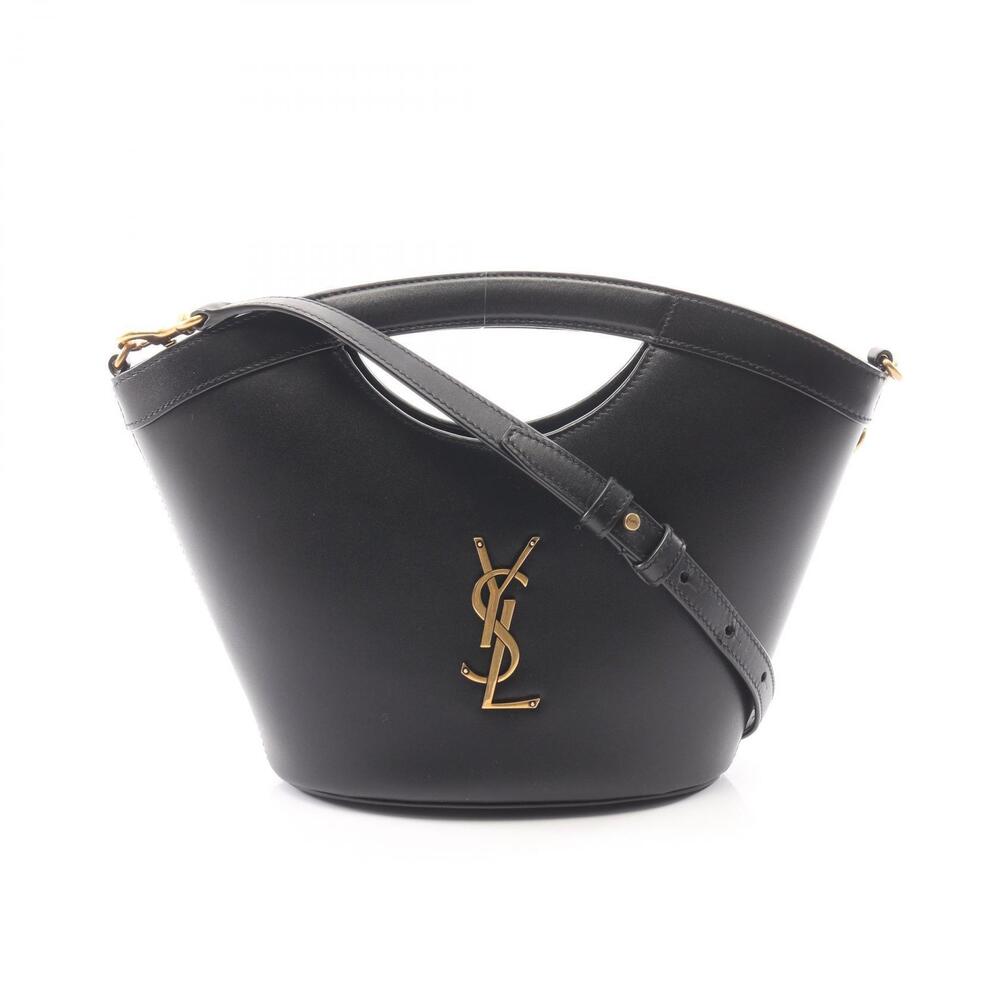 Saint Laurent Celia Leather Shoulder Bag Black